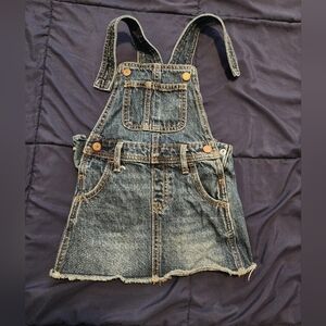 Overall toddler girl with skirt